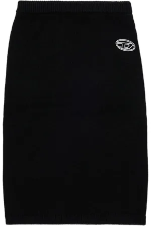 Diesel Logo-embroidered midi skirt