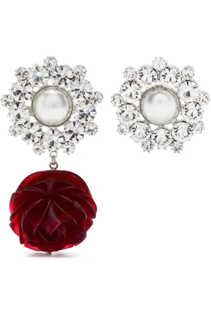 MAGDA BUTRYM Rose crystal-embellished earrings