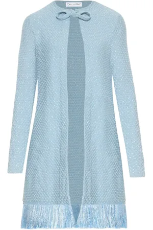 Oscar de la Renta Sequinned fringed coat