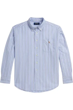Ralph Lauren Striped-pattern embroidered-logo shirt