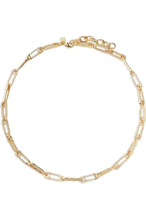 Crystal Haze Locked pave-set chain necklace