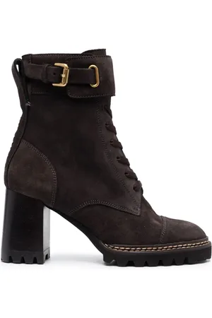 See by Chloé 80mm lace-up leather boots