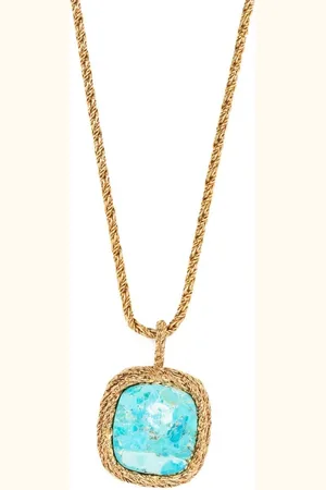 Aurélie Bidermann Miki turquoise long necklace
