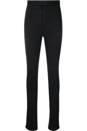 ANOUKI High-waisted slit-detail trousers
