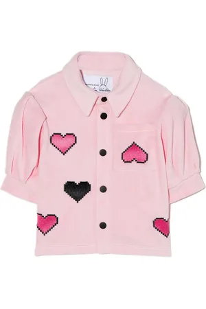 Natasha Zinko Heart-motif puff-sleeve blouse