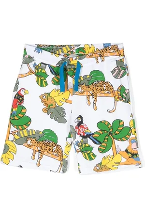 Stella McCartney Graphic-print cotton track shorts