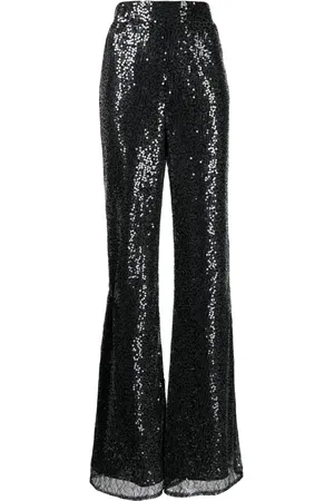 ANOUKI High-waisted sequin-embellished trousers