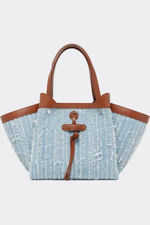 FERRARI Small Tote Bag In Denim And Leather - Bags And Travel Os