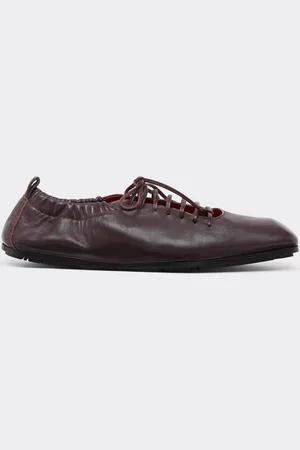 FERRARI Leather Ballet Flats With Laces - Male Slippers & Sandals 41