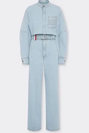 FERRARI X Charles Leclerc Stone-washed Denim Jumpsuit - Jumpsuits 38