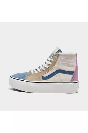Vans Women Casual Shoes - Women's Sk8-Hi Tapered Stackform Soft Suede Casual Shoes in Beige/ Size 6.0