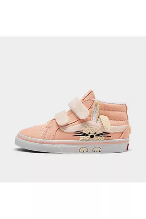 Vans Casual Shoes - Little Kids' Sk8-Mid Reissue V Garden Party Rabbit Casual Shoes in Pink/Peach Dust Size 1.0 Suede