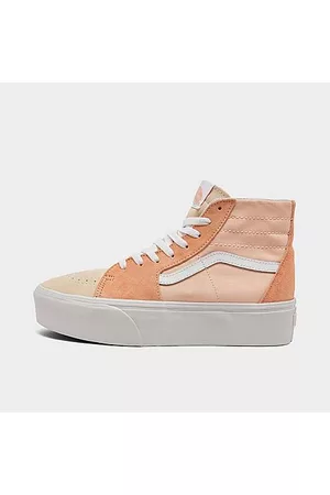Vans Women Casual Shoes - Women's Sk8-Hi Tapered Stackform Soft Suede Casual Shoes in Orange/Peach Size 6.0