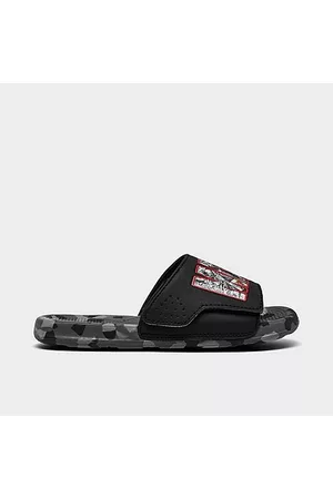 Finish Line Slide Sandals - Little Kids' Marvel Slide Sandals in Camo/Black/Black Size Small