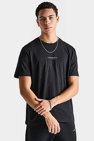 Sonneti London T-Shirt in Black/Black Size XS Cotton