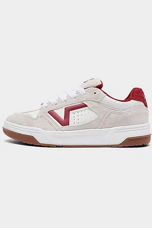 Vans Upland Casual Shoes in Red/Off-White/White Size 10 Leather
