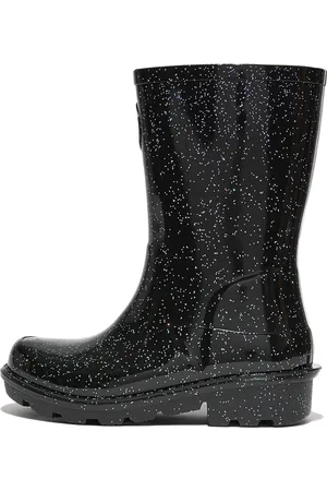 FitFlop WONDERWELLY KIDS Junior Glitter Ergonomic Wellington Boots Natural Rubber Mix, Full Price