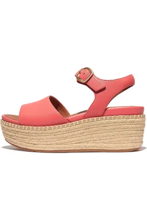 FitFlop ELOISE Espadrille Leather Back-Strap Wedge Sandals, Outlet