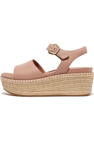 FitFlop ELOISE Espadrille Leather Back-Strap Wedge Sandals, Outlet