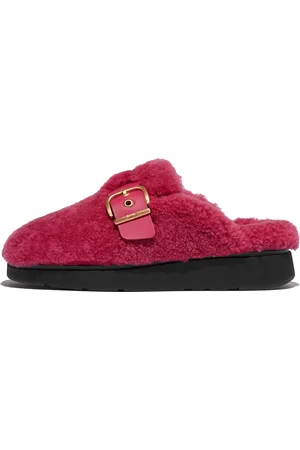 FitFlop GEN-FF Buckle Curly Mules Leather/Shearling, Full Price