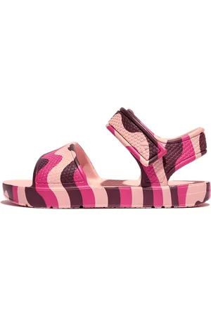 FitFlop IQUSHION KIDS Toddler Wave-Print Ergonomic Back-Strap Sandals EVA, Outlet