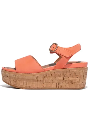 FitFlop ELOISE Cork-Wrap Suede Wedge Sandals, Outlet