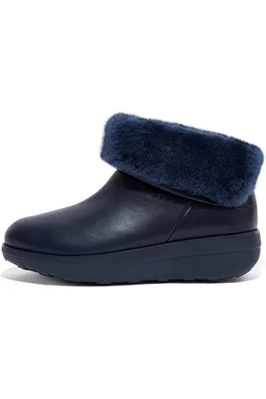 FitFlop MUKLUK SHORTY Waterproof Shearling-Lined Ankle Boots Leather, Outlet