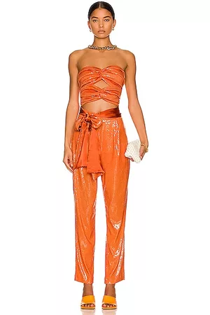 RAISA & VANESSA Sequin Tie Detail Jumpsuit in