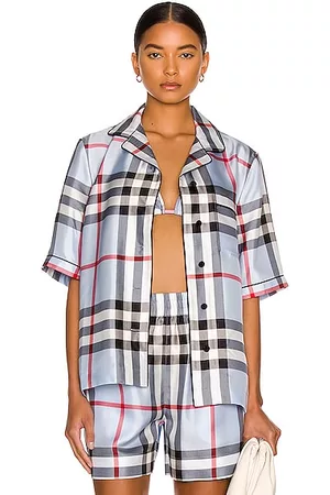 Burberry Tierney Bowling Pajama Shirt in Baby