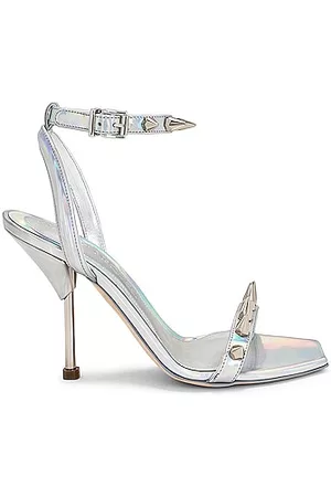 Alexander McQueen Spike High Heel Sandals in Metallic