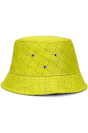 Bottega Veneta Intreccio Jacquard Nylon Bucket Hat in Yellow