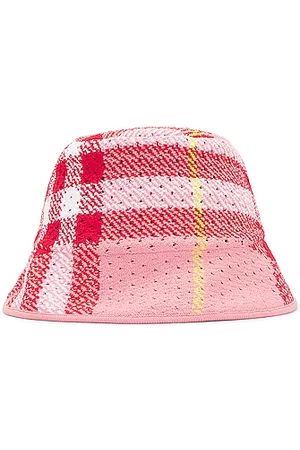 Burberry Knitted Check Bucket Hat in