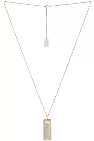 LEMAIRE Harmonica Necklace in Metallic Silver