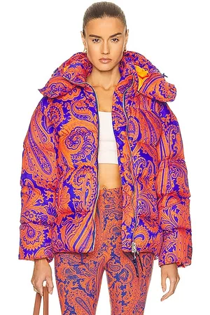 ETRO: nylon down jacket with paisley print - Multicolor