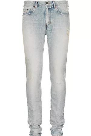 Saint Laurent Men Jeans - Skinny 5 Pocket Low Waist Stretch Denim in