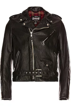 Schott NYC Vintage Fit Moto Jacket in Black