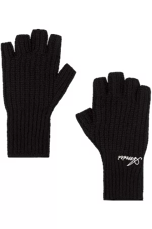 AMIRI Cashmere Fingerless Gloves in Black