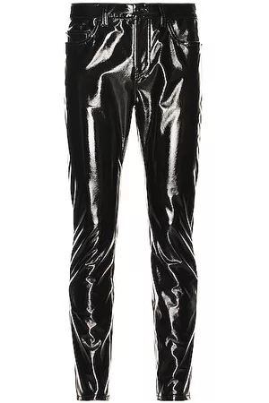 Saint Laurent Men Skinny Pants - Skinny 5 Pocket Cropped Pant in Black
