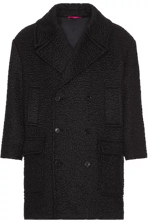 VALENTINO Double Breasted Coat in Black