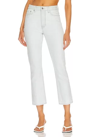 GRLFRND Karolina High Rise Straight Crop in Blue