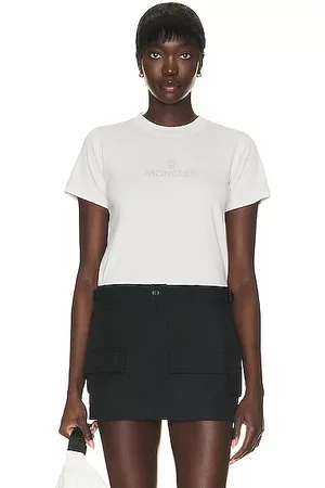 Moncler Matt Black Short Sleeve T-shirt in Grey