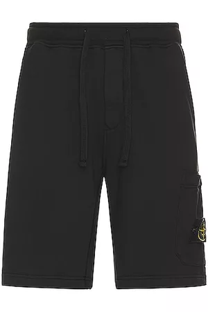 Stone Island Fleece Shorts in Black