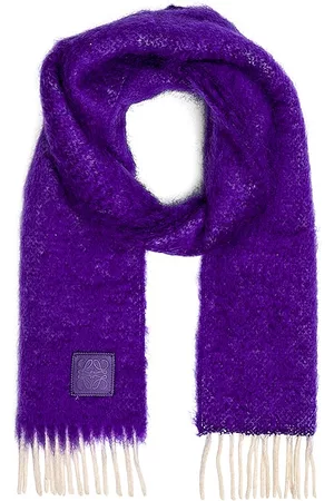 LOEWE scarf in wool and cashmere Purple/Lilac - LOEWE