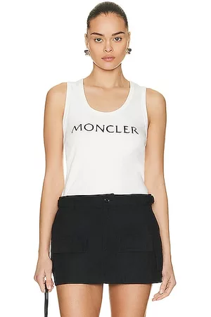 Moncler Women Tank Tops - Logo Tank Top in White