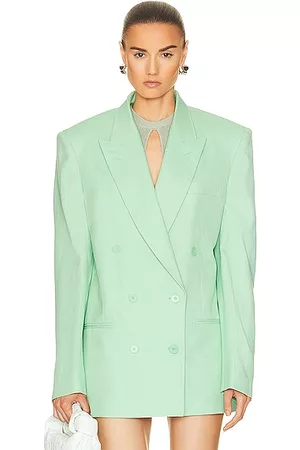 Stella McCartney Oversized Double Breasted Jacket in Mint