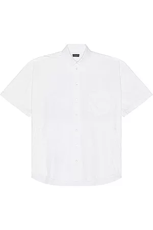 Balenciaga Men Short sleeved Shirts - S/s Large Fit Shirt in White