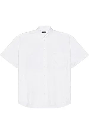 Balenciaga White New Scribble Cotton Button Down Shirt M Balenciaga