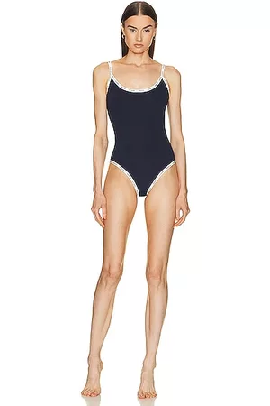 Moncler Women Swimsuits - Scoop Neck One Piece Swimsuit in Blue