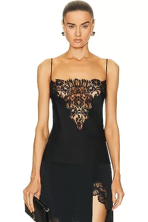 Stella McCartney Women Lace-up Tops - Lace Top in Black