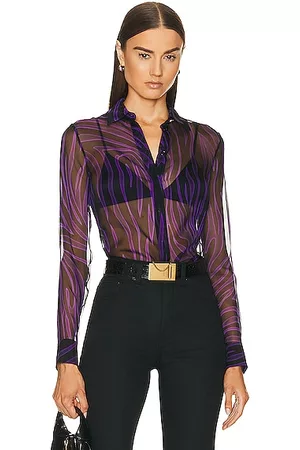 VERSACE 1969 ITALIA WOMENS TOP RINA BLACK Shirt NEW with tags RRP 187$